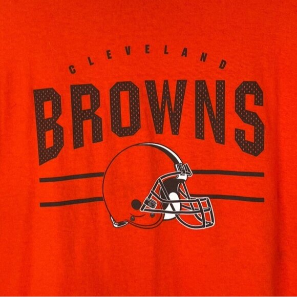 NFL Team Apparel Cleveland Browns Tshirt Mens Size 2XL Orange Fanwear - Picture 5 of 6